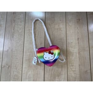 ModCloth x Hello Kitty Heart Shaped Rainbow Sparkle Red Crossbody Bag Purse NWT